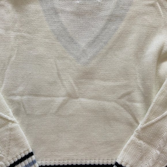 (NEVER WORN) Letter Patched Knit Pattern Sweater - Picture 3 of 7